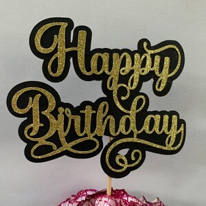 Happy Birthday cake topper custom cake topper