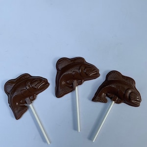 10 Bass chocolate suckers chocolate Bass candy Bass pops