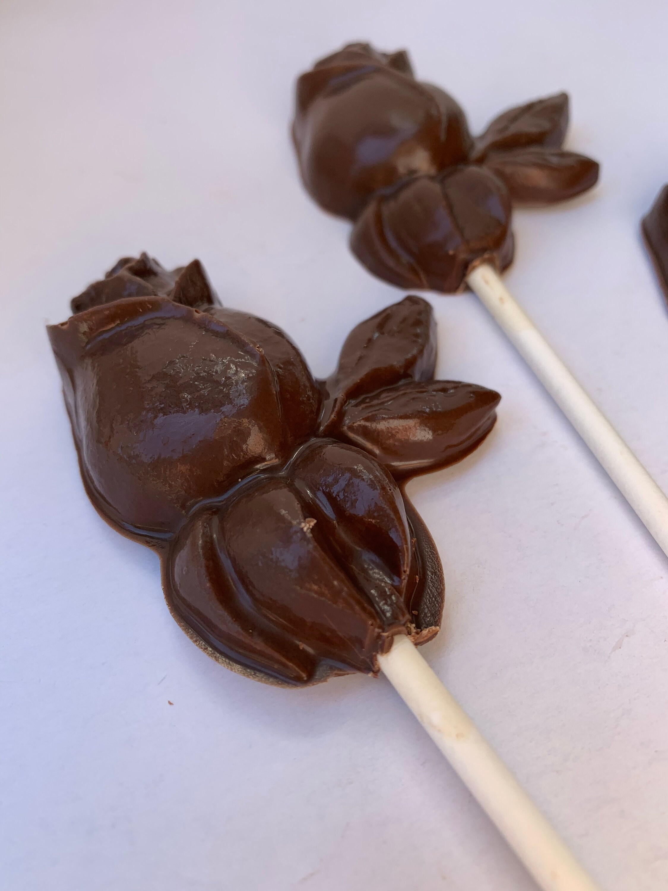 12 Chocolate Rose pops chocolate Rose suckers chocolate rose Etsy