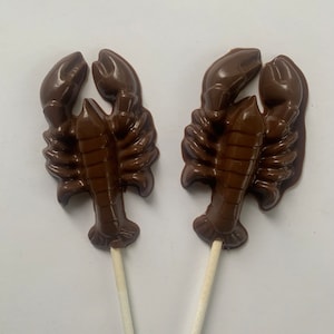 10 Lobster chocolate suckers chocolate Lobster candy Lobster chocolate pops chocolate Lobster