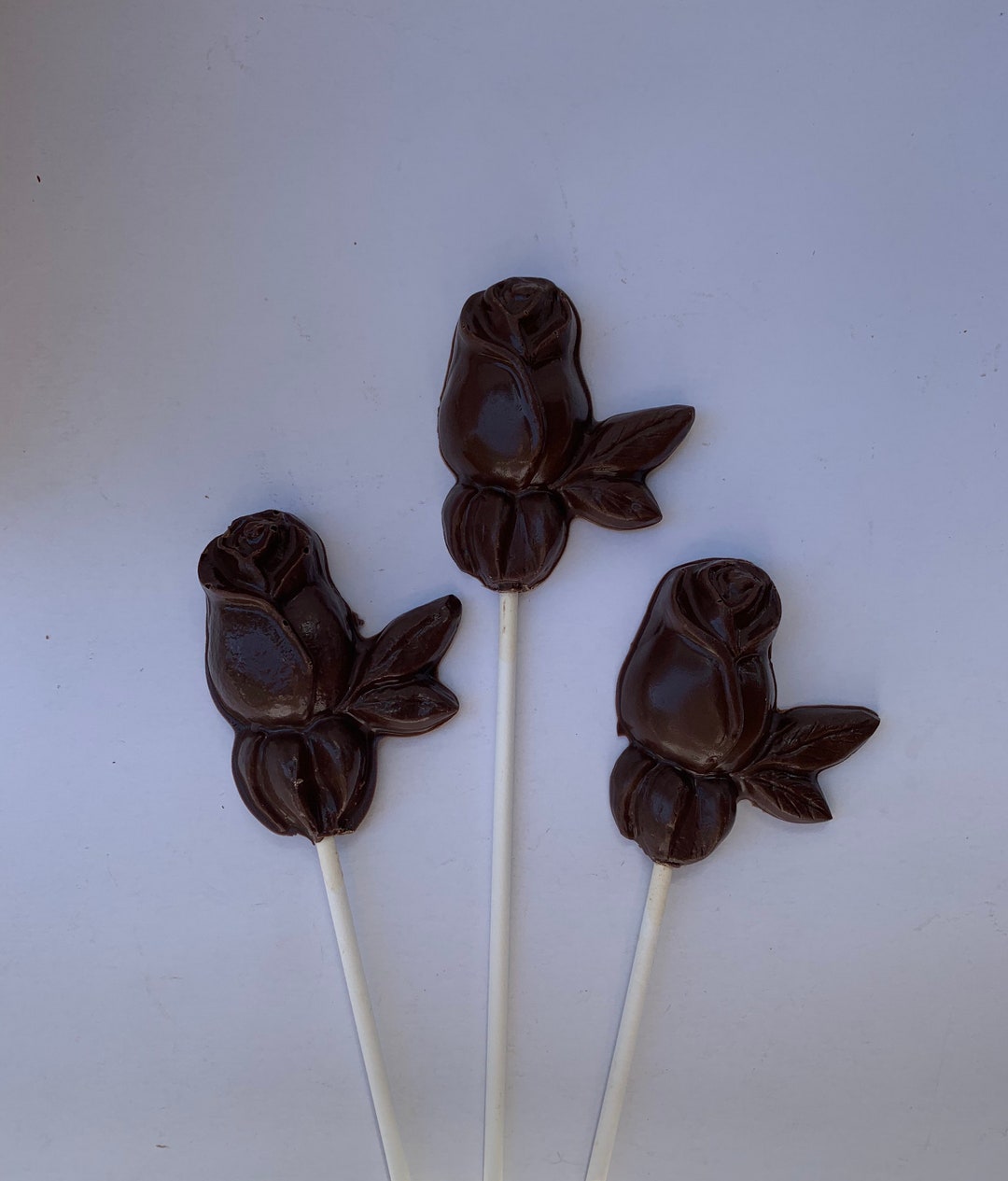 12 Chocolate Rose pops chocolate Rose suckers chocolate rose Etsy España