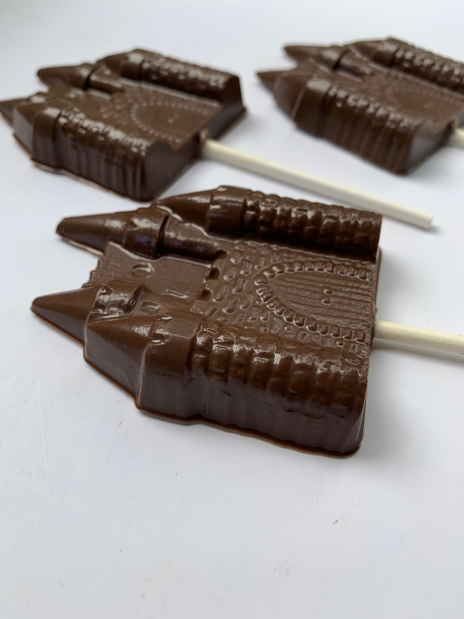 12 Chocolate Castle Pops Chocolate Castle Suckers Chocolate Etsy