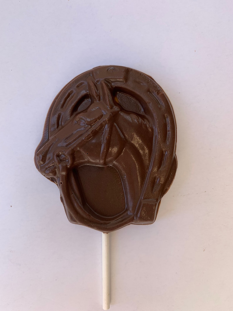 12 Chocolate Horse pops chocolate Horse suckers chocolate Horse shoe image 4