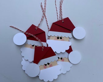 8 Santa gift tags Santa Claus gift tags Christmas gift