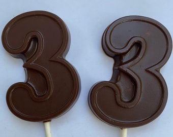 12 3rd birthday chocolate pops chocolate 3rd suckers chocolate 3rd lollipop chocolate