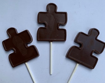 30 Chocolate puzzle pops chocolate puzzle suckers chocolate puzzle lollipop chocolate