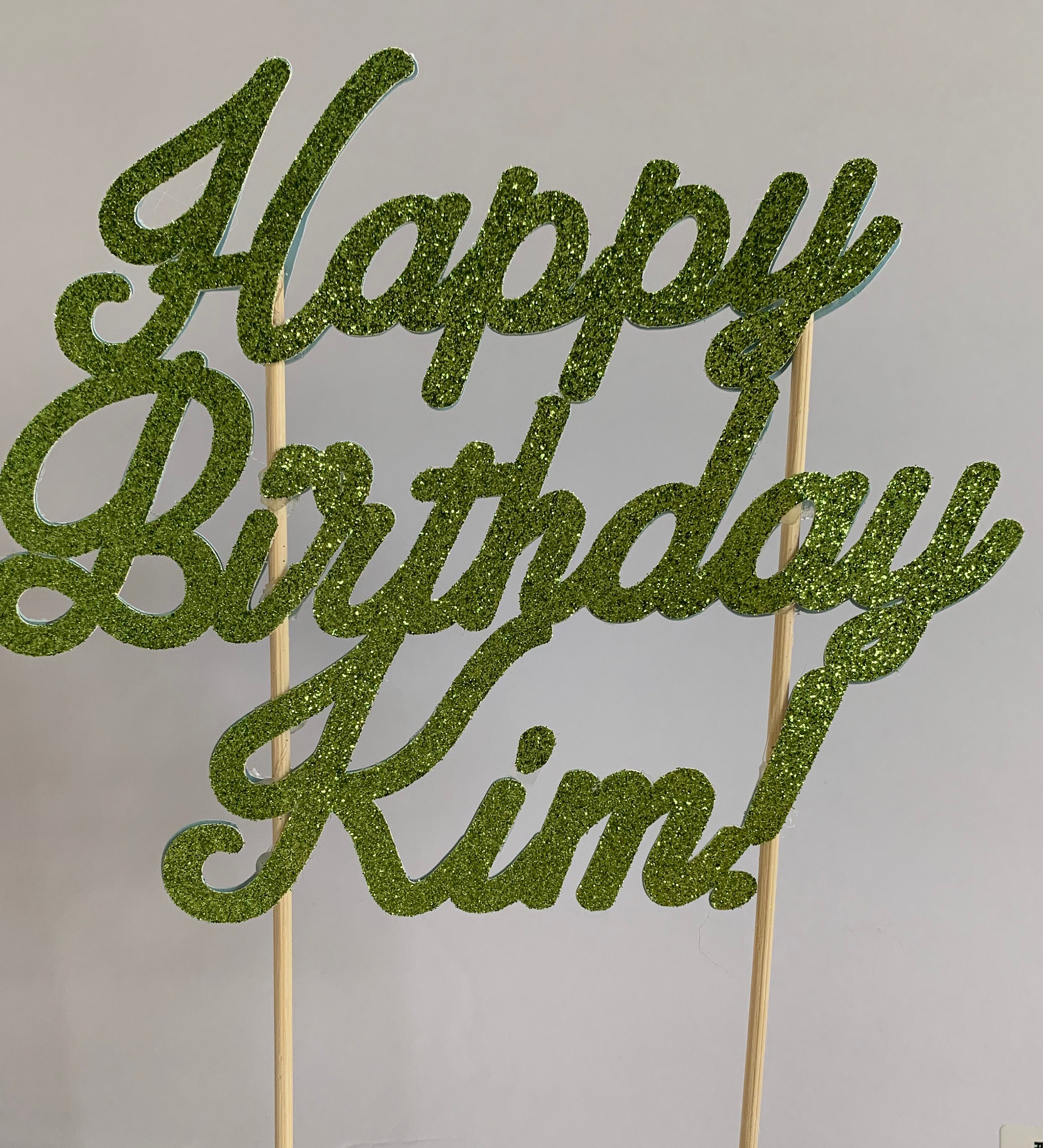 Custom Happy Birthday Cake Topper Happy Birthday Kim Cake - Etsy