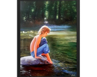 French Romantic Postcard Young Woman Daydreaming Etsy