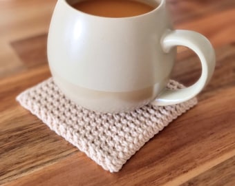 CROCHET PATTERN, Crochet Square Coaster, Textured Crochet Coaster Mug Rug Pattern, PDF Download