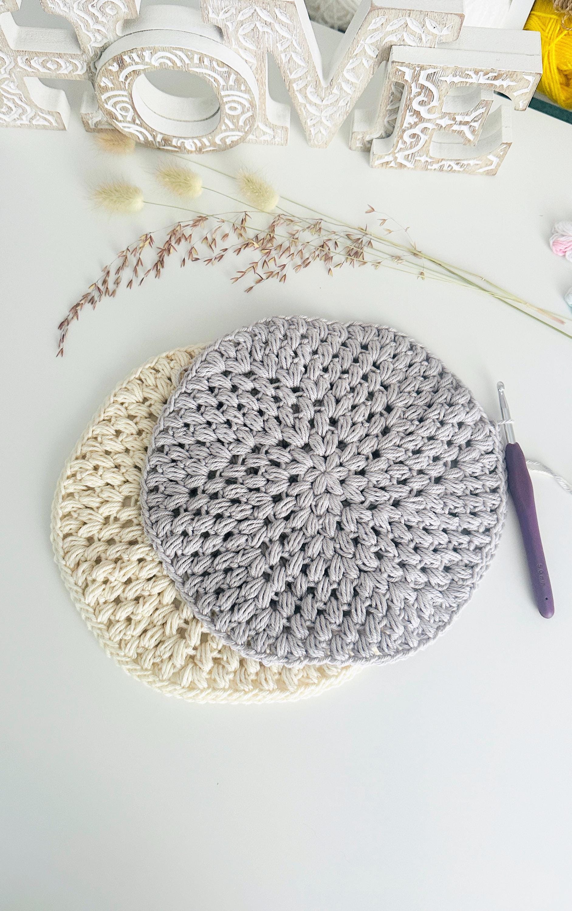 Round Puff Crochet Potholder