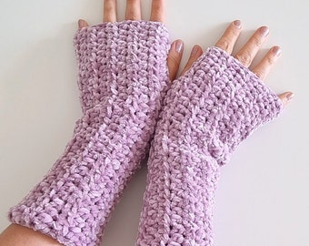 Crochet PATTERN, Fingerless Crochet Gloves, Warm Wrist Warmers, Fingerless Mitts Pattern, Texting Glove Crochet Pattern