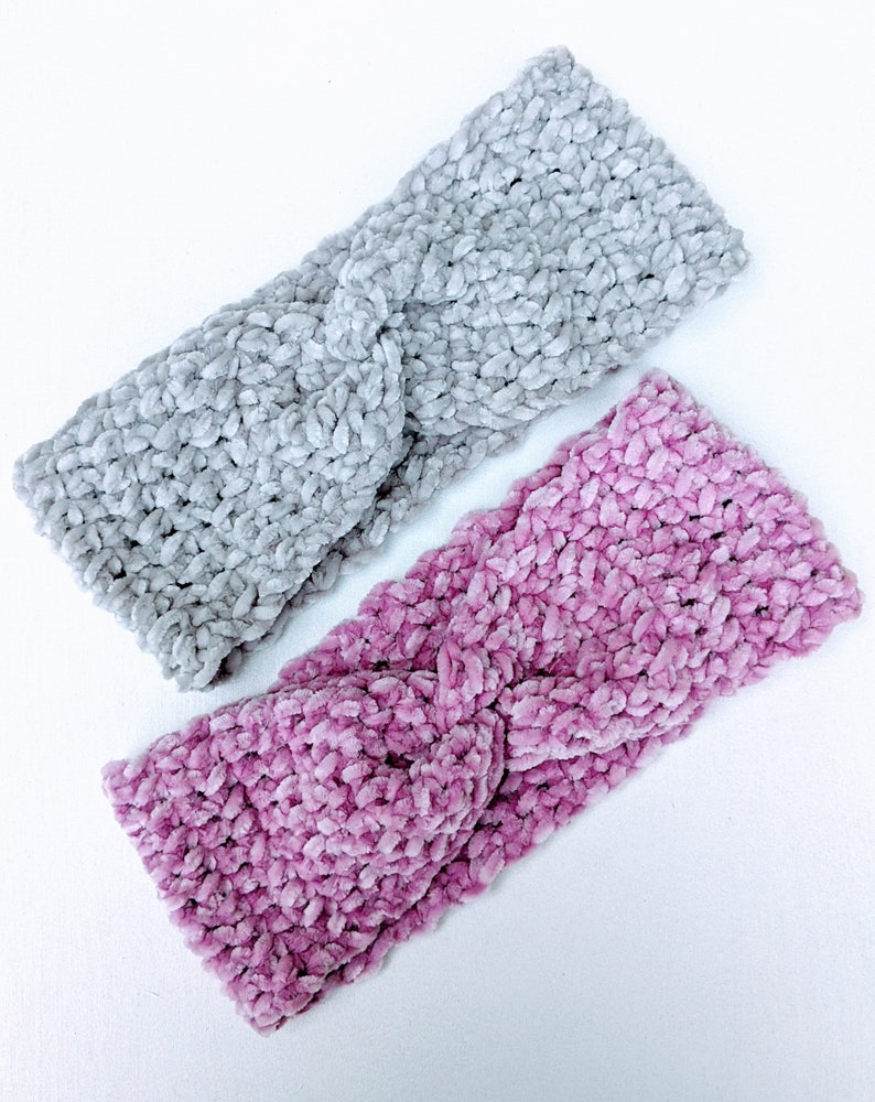 CROCHET PATTERN, Crochet Twisted Ear Warmer Pattern / Crochet Winter Headband, PDF Download image 3