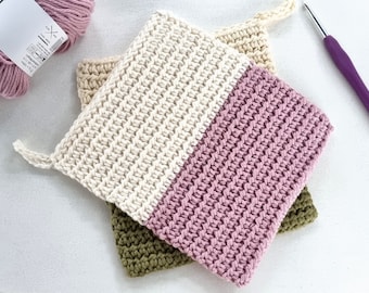 CROCHET PATTERN, Crochet Thermal Potholder (Ridged), Crochet Double Thick Hot Pad, Crochet Trivet Pattern, PDF Download