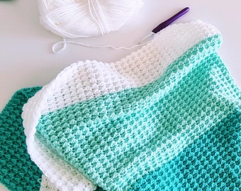 CROCHET Baby Blanket PATTERN, Textured Crochet Baby Blanket, Snuggly Soft and Cozy Crochet Blanket Pattern, PDF Download