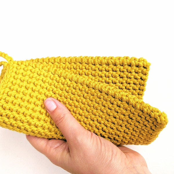 CROCHET PATTERN, Crochet Thick Potholder Pattern, Thermal Crochet Hot Pad PDF Pattern