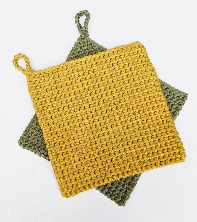CROCHET POTHOLDER PATTERN Bundle, 3 Potholder Patterns for Kitchen/ Thermal Stitch Crochet / Hot Pad / Trivet Pdf Download image 3