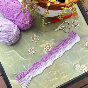 CROCHET PATTERN, Ripples Crochet Bookmark, PDF