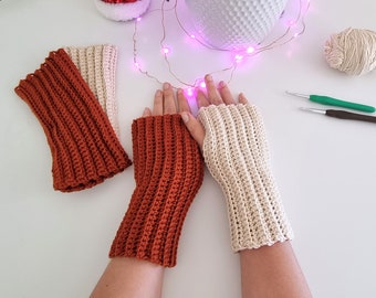 CROCHET PATTERN, Crochet Fingerless Gloves Pattern, Wrist Warmers Pattern, Fingerless Mitts Pattern, PDF