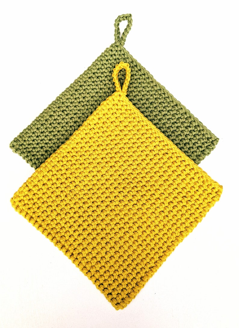 CROCHET PATTERN, Crochet Thick Potholder Pattern, Thermal Crochet Hot Pad PDF Pattern image 4