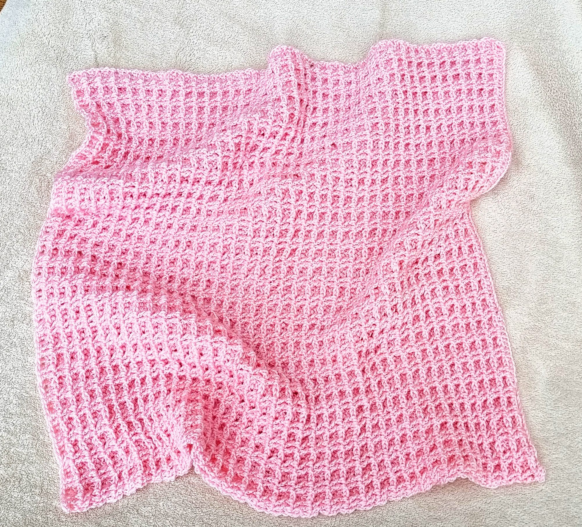 38 Crochet Patterns for Gifts, Decor, Accessories, and Amigurumi 17 Double Waffle Baby Blanket Pattern