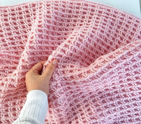 Crochet Baby Blanket Pattern Double Waffle Crochet Reversible Baby Blanket Easy Pattern PDF Download Etsy Canada
