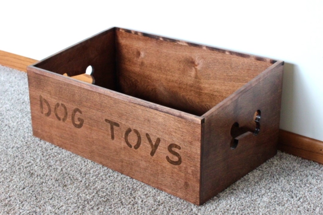 Custom Wooden Dog Toy Box Large Pet Accessory & Toy Etsy