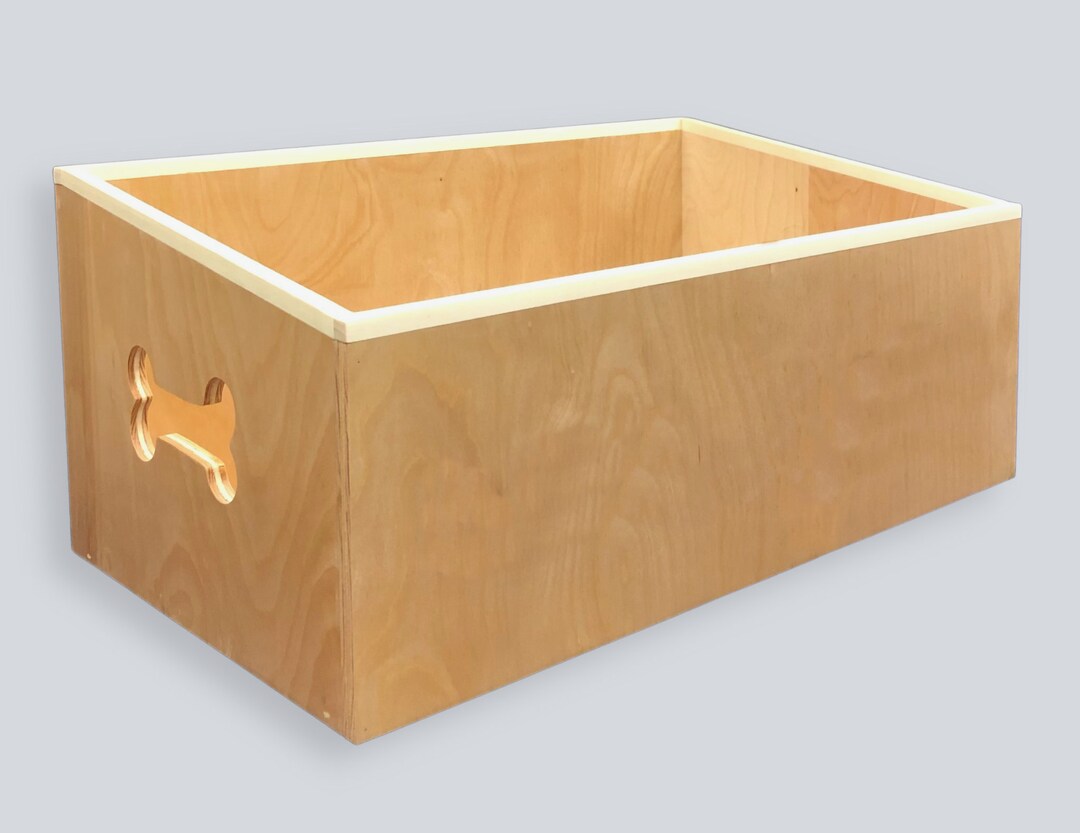 Large Wooden Dog Toy Box Pet Accessory & Toy Storage Bin Etsy