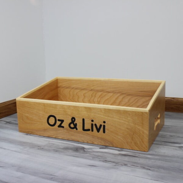 Dog Custom Wood Toy Box Etsy