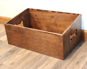 Large Wooden Dog Toy Box | Pet Accessory & Toy Storage Bin