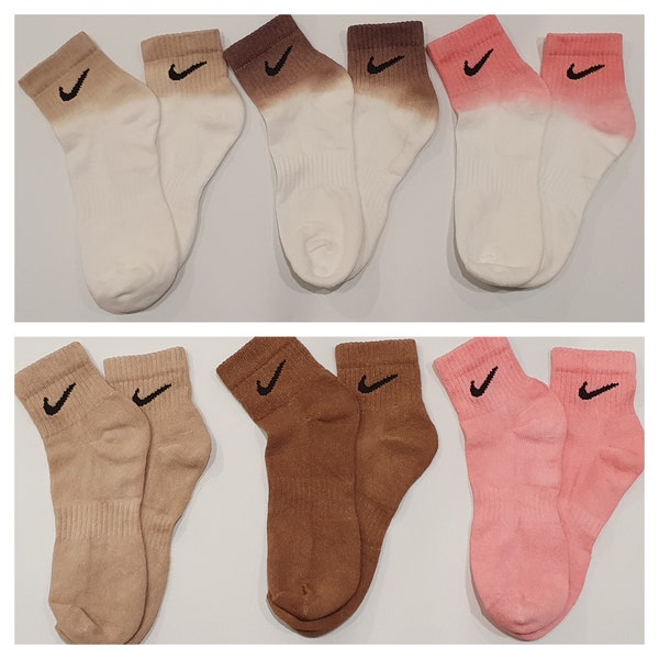 Nike Customised Tie Dye Ankle Socks.