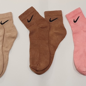 Nike Customised Tie-Dye Ankle Length Socks.