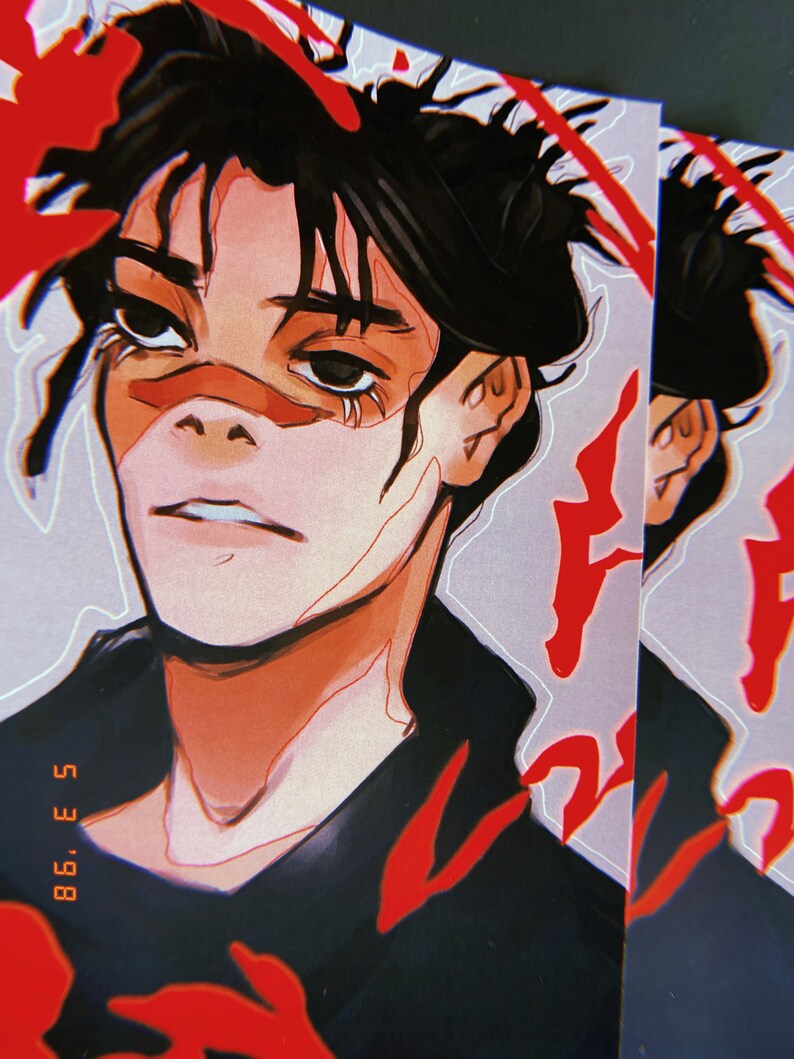 Blood Manipulation Anime Inspired Art Print /srocerers Etsy