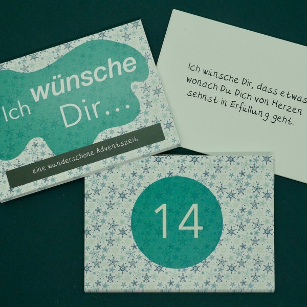 Adventskalender Ich wünsche Dir... | Wiederverwertbar, dadurch umweltfreundlich