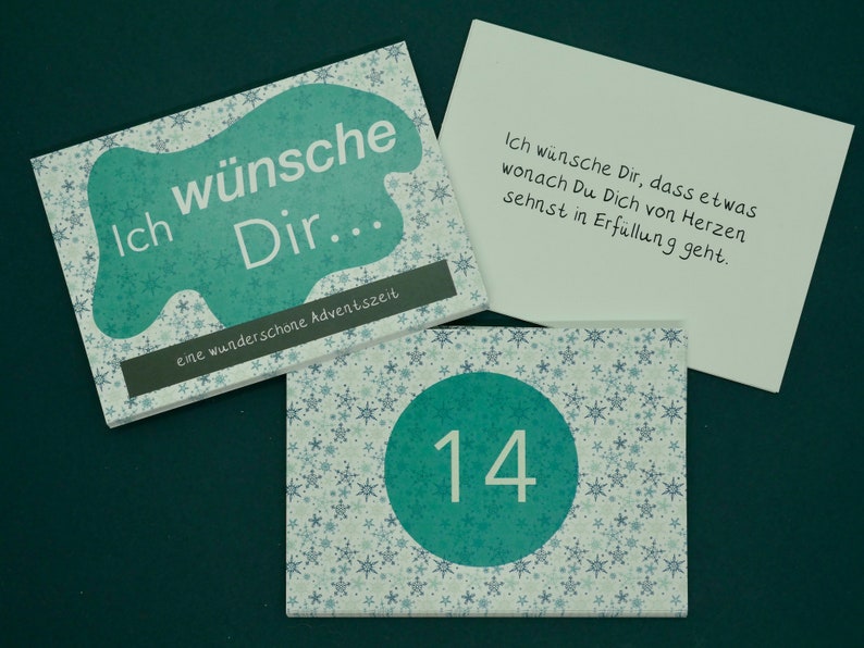 Adventskalender Ich wünsche Dir... Wiederverwertbar, dadurch umweltfreundlich Bild 1