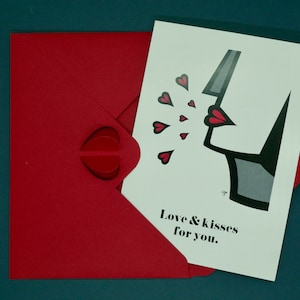 Valentines Day Card - Love & Kisses - Free Shipping