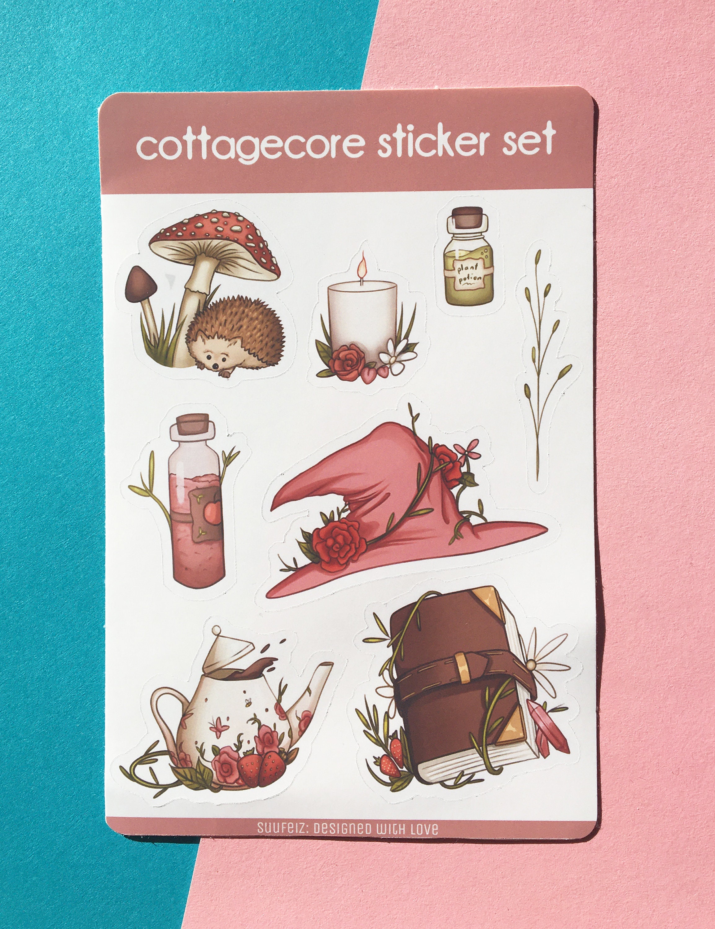 Cottagecore witch aesthetic sticker sheet | Etsy