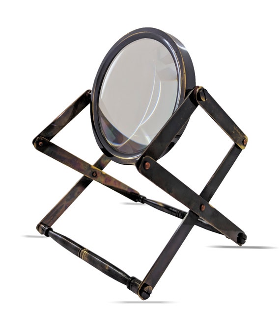 Brass Nautical Desk Magnifying Glass Office Decorative Etsy