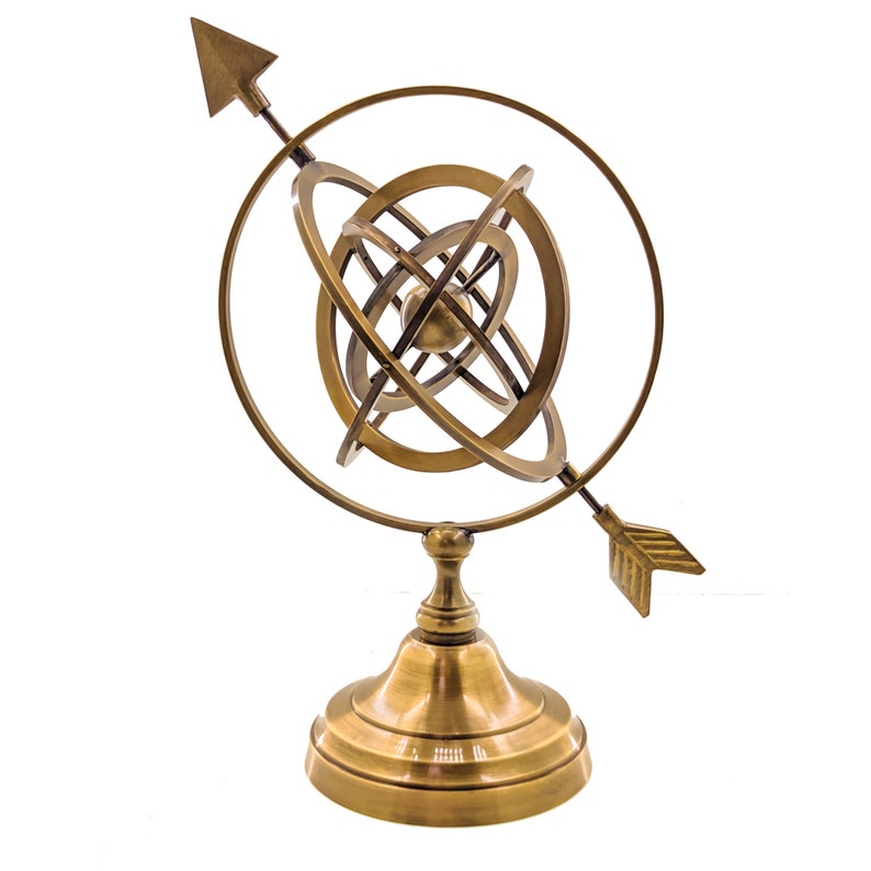 Brass Armillary Sphere Table Decor Armillary Globe Sphere Functional Armillary/Authentic Brass Nautical Artifact Sphere Globe image 2