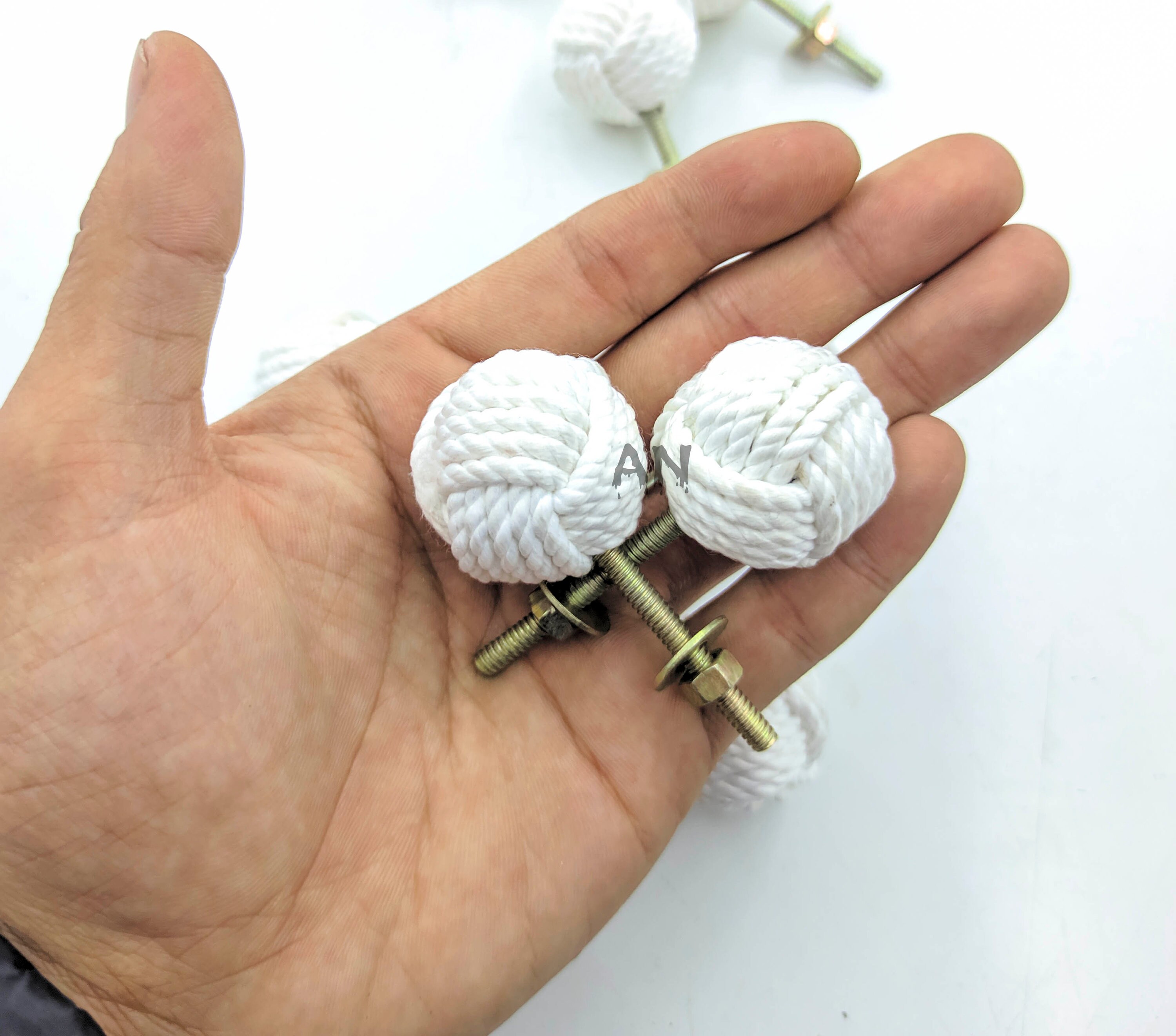 Pull Rope Knob Jute Rope Door Knobs Rope Knot Drawer Pulls and Knobs Pull and Push ...
