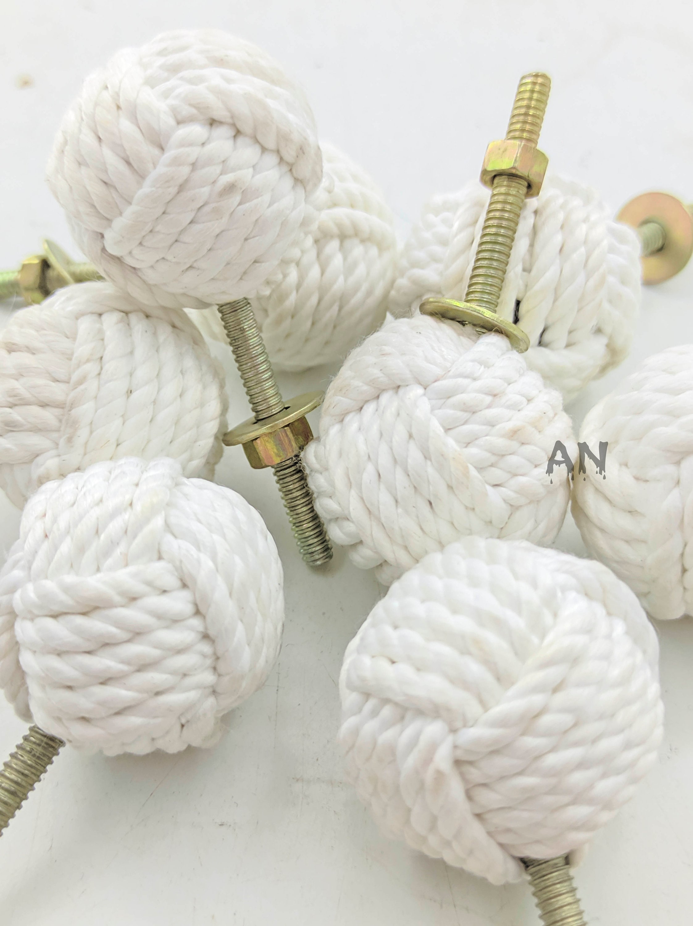 Pull Rope Knob Jute Rope Door Knobs Rope Knot Drawer Pulls and Knobs Pull and Push ...