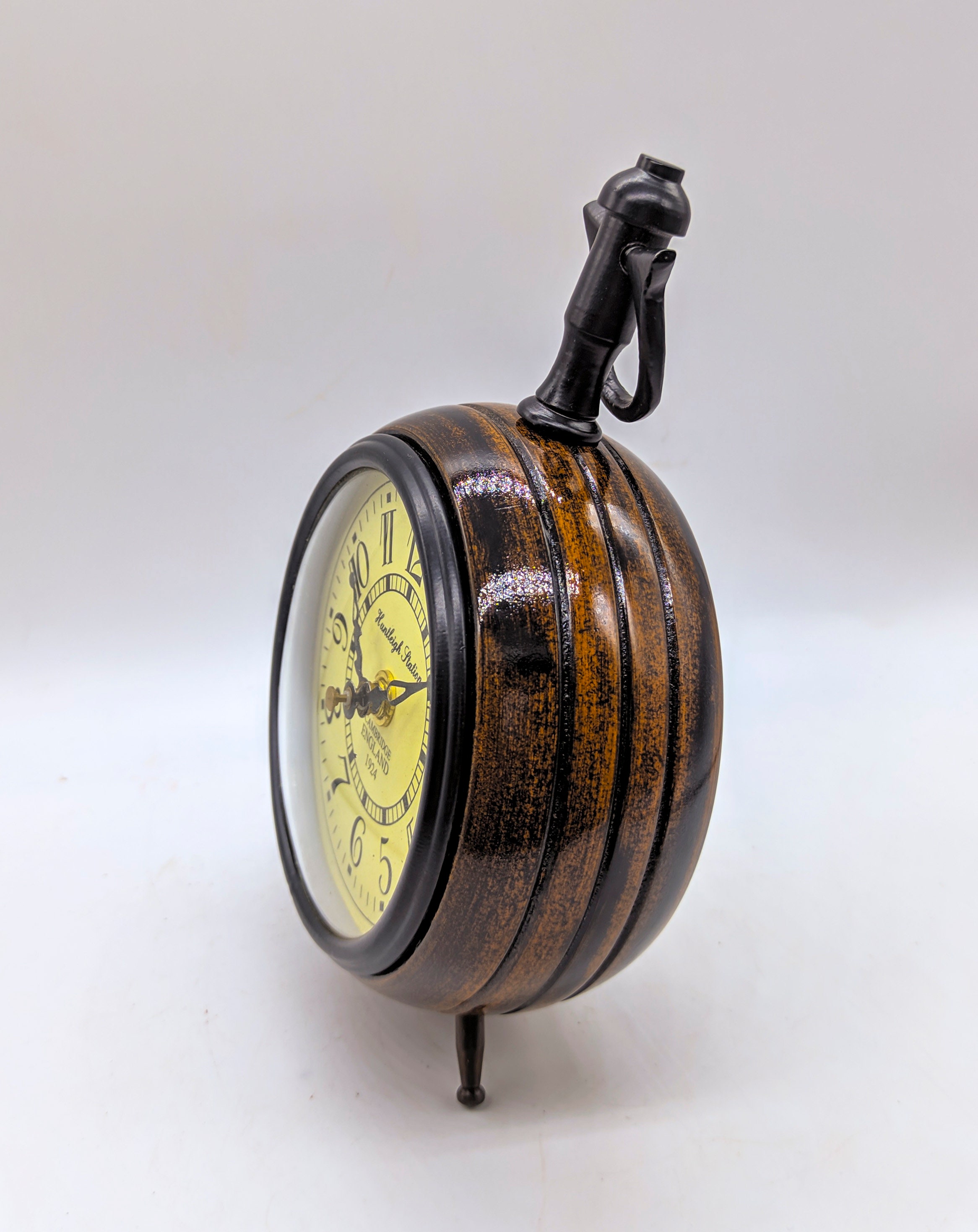 Vintage Style Wooden Desk Clock Unique Table Clock Classic Etsy