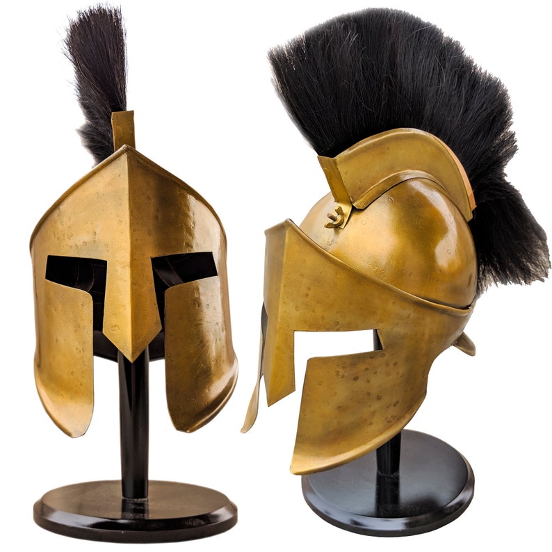 Medieval Armor Helmet Leonidas 300 Movie Helmet With Black Etsy