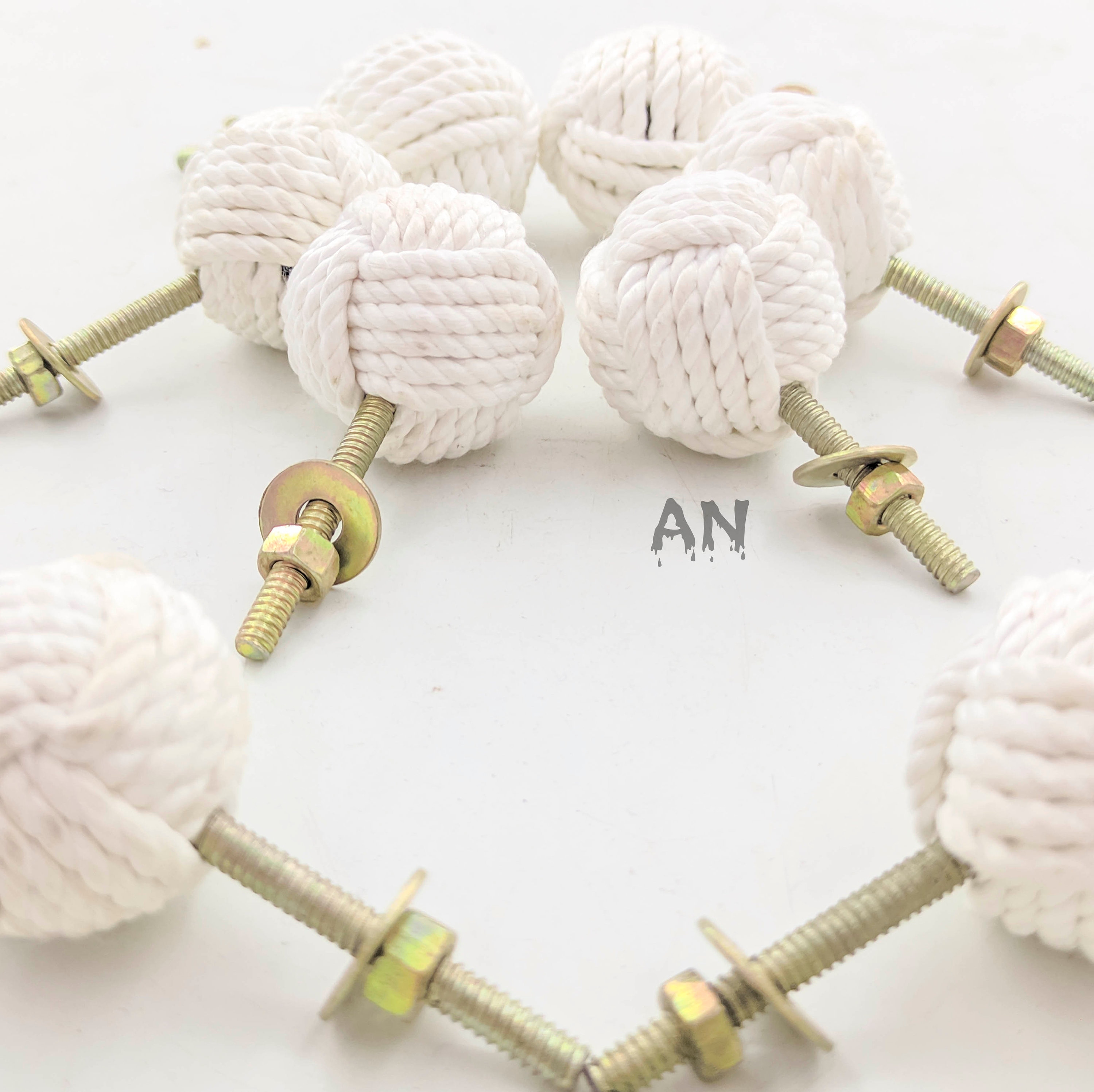 Jute Rope Door Knobs Rope Knot Drawer Pulls and Knobs Pull Etsy UK