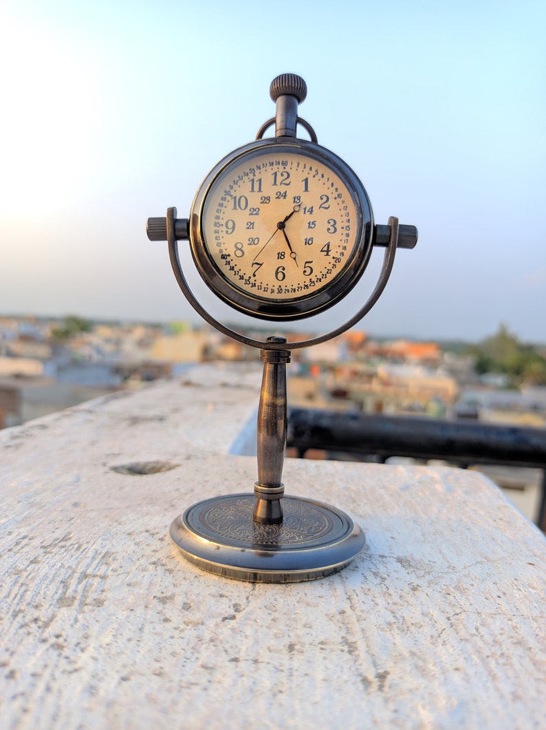 Brass Nautical Marine Desk Clock Brass Desk Clock 5 Etsy
