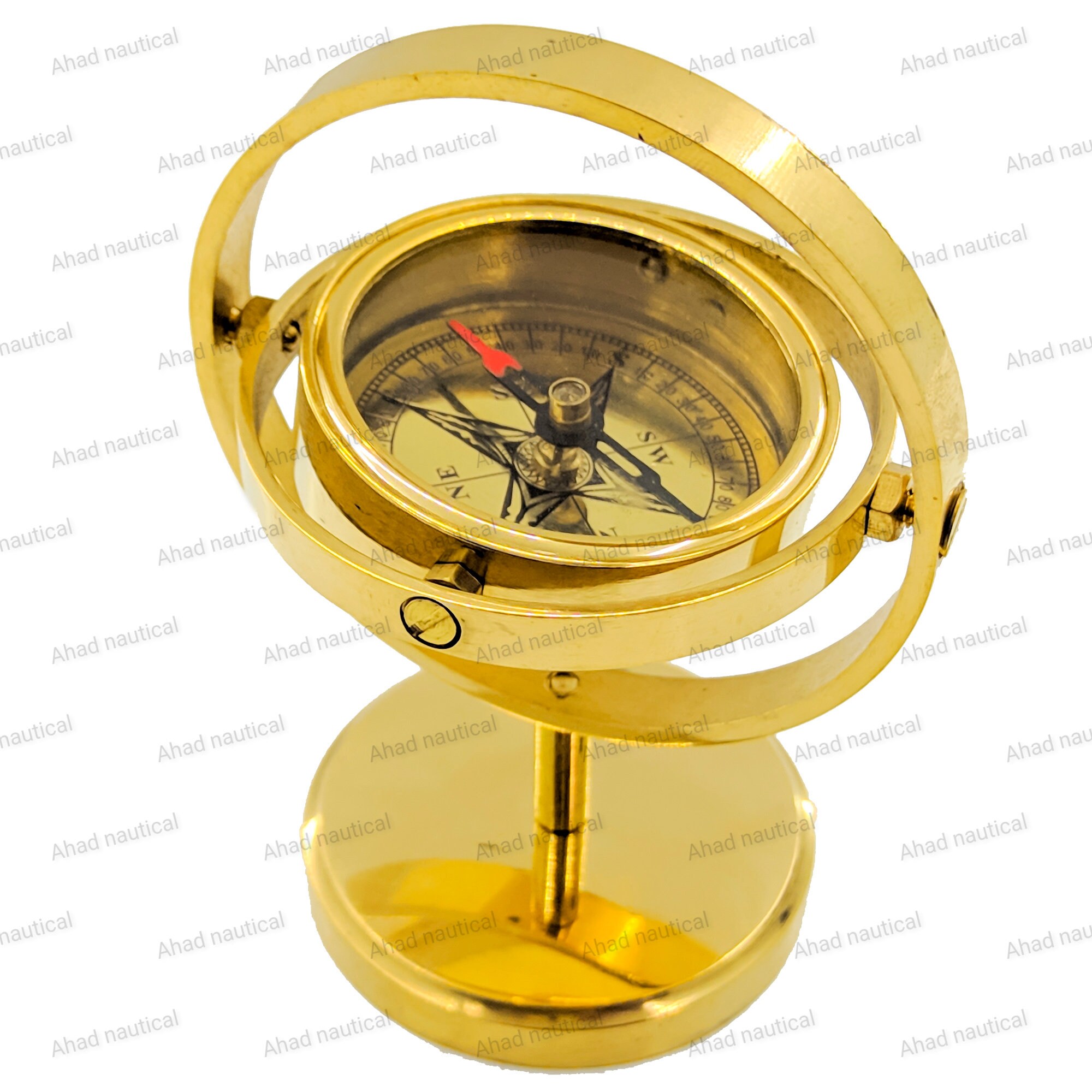 Gimbaled Compass Brass Desk Compass 3'' inch Desk Etsy