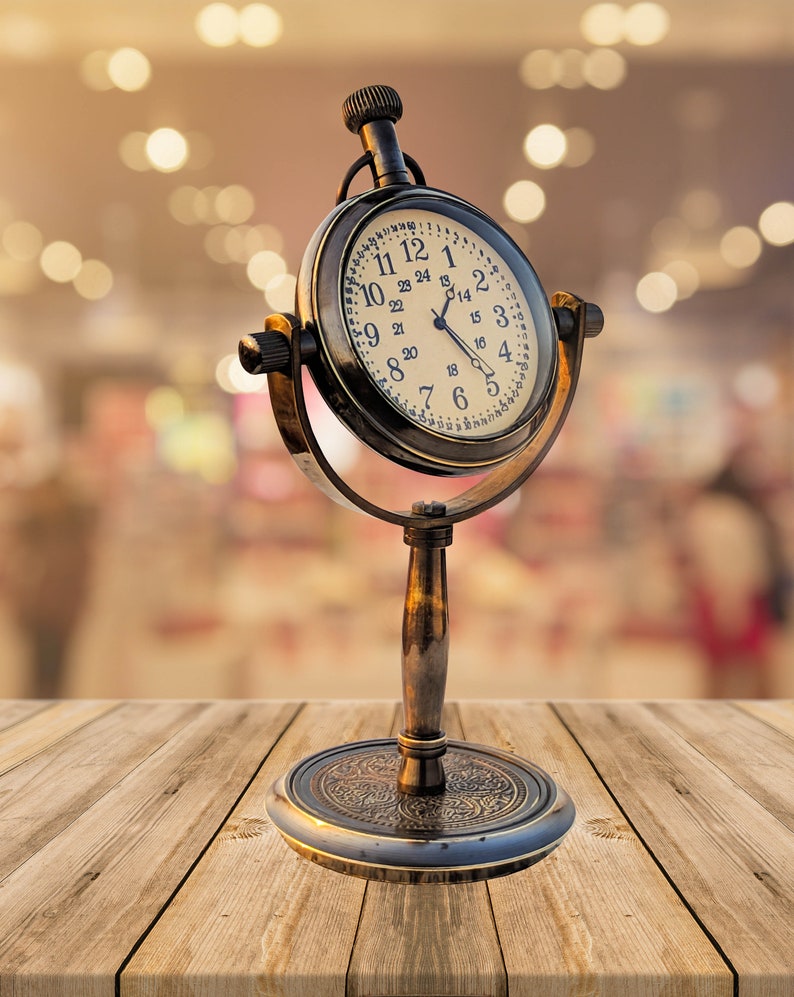 Brass Nautical Marine Desk Clock Brass Desk Clock 5 Etsy
