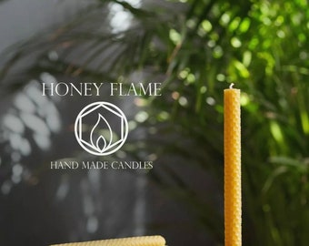 SALE 16 x 100% Pure BEESWAX candles ~ 20cm x 1.5cm ~ Eco-friendly