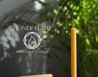 SALE 16 x 100% Pure BEESWAX candles ~ 20cm x 1.5cm ~ Eco-friendly