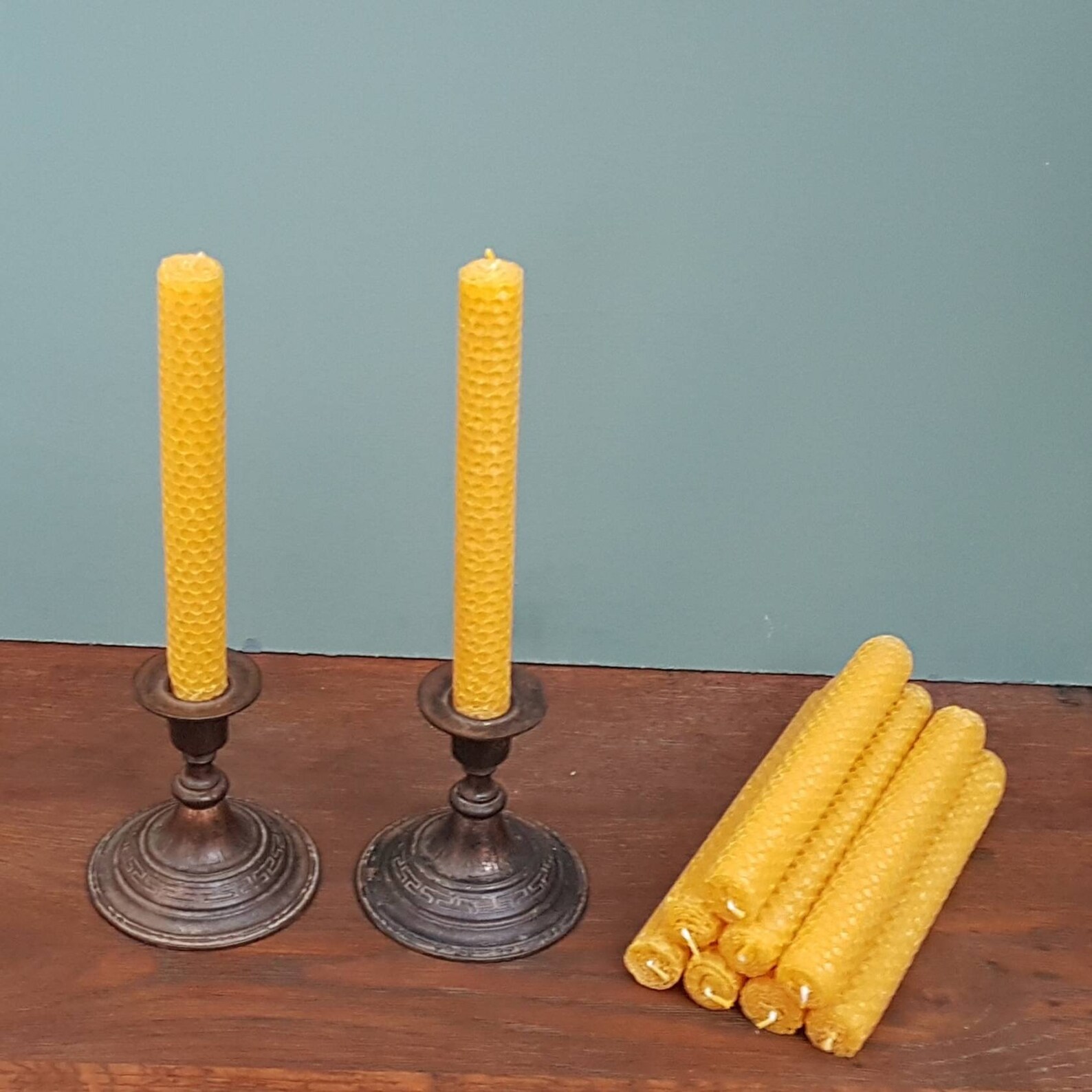 1910 Pair of GERMAN Candlesticks and 10 matching 100 Honey Etsy