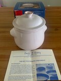 Vintage Emile Henry Dutch Oven, 1.8L Quart Ceramic Teracotta Casserole, Blush Pink colour, Brand new, French cooking, Made in France